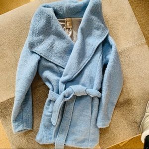 Anthropologie baby blue coat